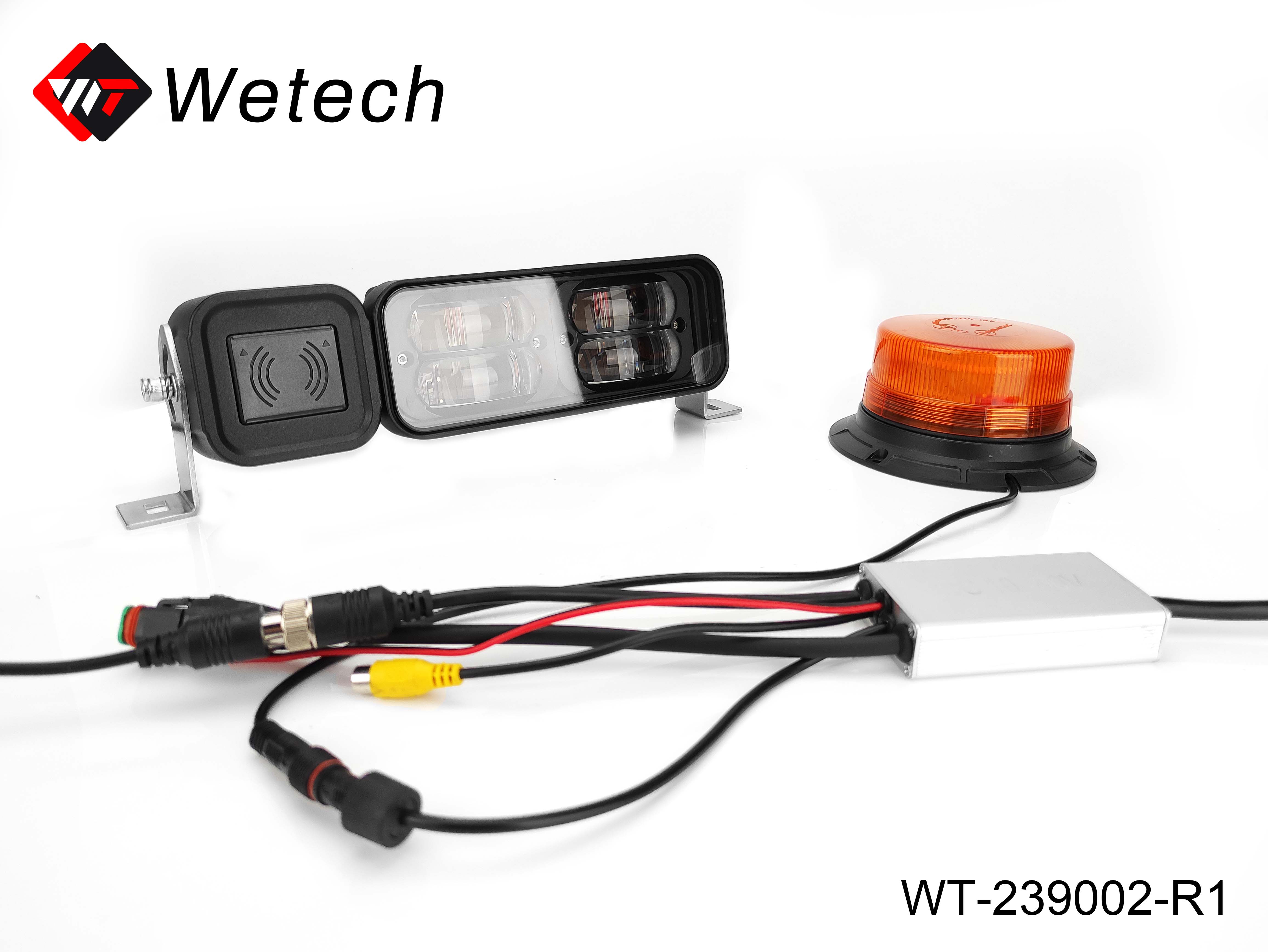 360 Degree Vehicle Forklift AI Panoramic Protection Warning Light View Control Box System